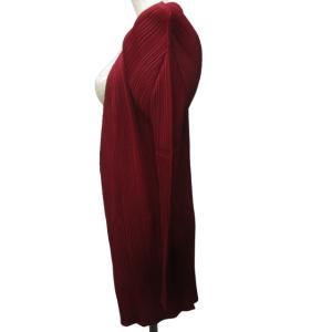 PLEATS PLEASE ISSEY MIYAKE イッセイミヤケ 97 AW プリーツ ロングカーディガン ジャケット シャツ 長袖 PP73-J0107 赤系 レッド系 3