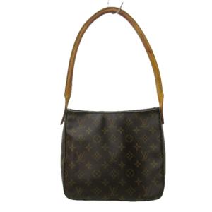 LOUIS VUITTON M51146 モノグラム ルーピングMM ワンショルダーバッグ ブラウン