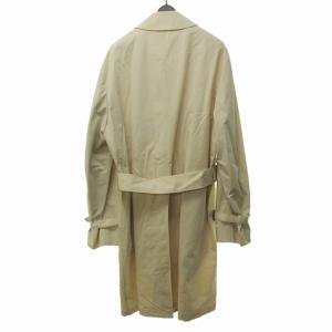 Aquascutum ステンカラーコート ジャケット 比翼 ベルト ロング コットン ベージュ 40 約L 1130