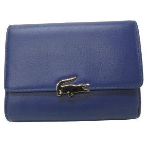 美品 三つ折り財布 CHARM FOLDER WALLET ウォレット 小銭入れ 札入れ 青 ブルー系 1211 AA