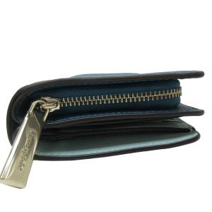 kate spade new york 二つ折り財布 ウォレット 小銭入れ 札入れ パスケース付き レザー 青 ブルー系 AA 1205