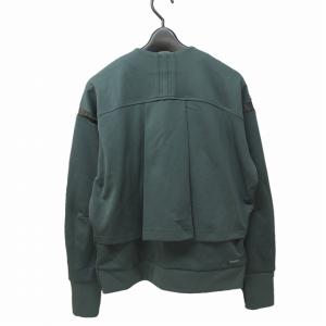adidas × マウジー MOUSSY コラボ 美品 17AW ノーカラー ジャージジャケット ブルゾン ロゴ プリント グリーン 緑