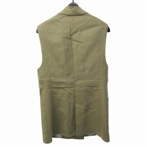 ANAYI 美品 21SS ベスト パールボタン ダブル ストレッチ リネン混 ベージュ 36 約S 1214 AL12