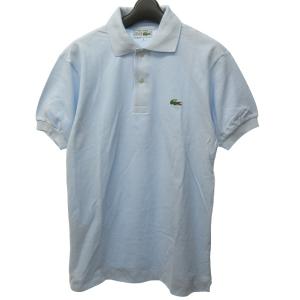 シュミーズ CHEMISE 70's ヴィンテージ 鹿の子 ポロシャツ フレンチ ワッペン 刺繍 フランス製 半袖 水色系