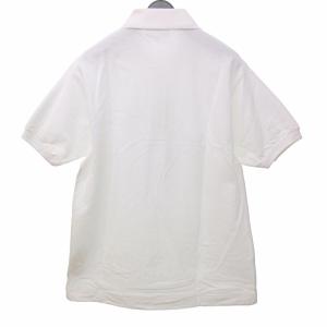 LACOSTE CHEMISE ヴィンテージ 70's 鹿の子ポロシャツ ワニ ロゴ 刺繍 半袖 白 ホワイト 4 約L 0113