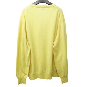 malo 美品 ヴィンテージ ニット セーター カシミヤ100% Vネック 長袖 黄 イエロー 54 約XL 0203