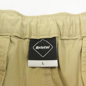F.C.Real Bristol イージーパンツ ロゴ ワッペン 裾絞り コットン FCRB-167049 カーキ ベージュ 系 L 0204