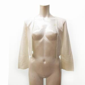 オープンカーディガン ボレロ ショート丈 ホワイト 38 Mサイズ相当 0217