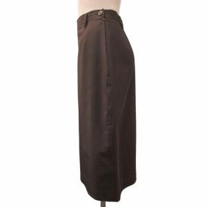 PRADA ヴィンテージ タイト スカート ストレッチ有 無地 ロング 茶 ブラウン 40 約M 0228