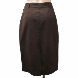 PRADA ヴィンテージ タイト スカート ストレッチ有 無地 ロング 茶 ブラウン 40 約M 0228