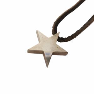 SOPHNET. 10周年記念 ネックレス ペンダント 星 スターモチーフ 1998-2008 SOPH. 刻印 レザー アクセサリー 銀 シルバーカラー