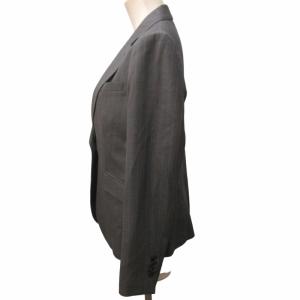 Brooks Brothers テーラードジャケット ブレザー ストライプ 1B 総裏地 ウール グレー 紺 4 約XL KK4 0524