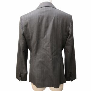 Brooks Brothers テーラードジャケット ブレザー ストライプ 1B 総裏地 ウール グレー 紺 4 約XL KK4 0524