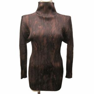 イッセイミヤケ 90's 97AW カットソー ムラ染め ハイネック ブラウン