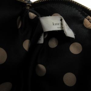 kate spade new york ショルダーバッグ エナメルレザー パテント ロゴ金具 斜め掛け 裏地ドット柄 黒 ブラック 0603
