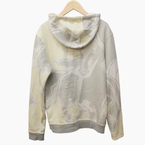 HERMES 21SS パーカー フルジップ ホース 総柄 グレー系 S