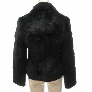 MICHAEL Michael Kors 美品 ジャケット ブルゾン ラビットファー 毛皮 ショート丈 黒 ブラック 4 約M 0703