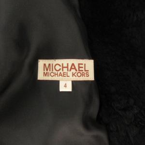 MICHAEL Michael Kors 美品 ジャケット ブルゾン ラビットファー 毛皮 ショート丈 黒 ブラック 4 約M 0703