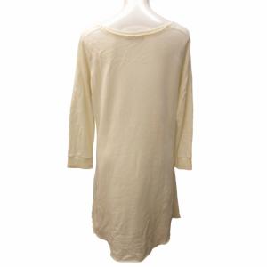 HYSTERIC GLAMOUR ワンピース カットソー チュニック ヒスガール ロゴ プリント ひざ丈 長袖 白 ホワイト系 GY06 0713