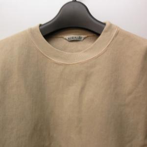 AURALEE トレーナー スウェット カットソー 無地 長袖 ベージュ系 0724