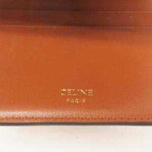 CELINE 現行モデル スモール トリフォールド 16 セーズ 三つ折り財布 カーフスキン タン ブラウン