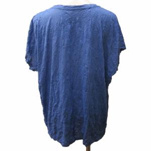 me ISSEY MIYAKE 美品 18SS チュニック カットソー シワ加工 半袖 ドルマンスリーブ MI82JK612 青 ブルー 0827