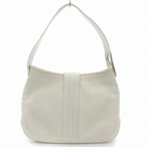 BVLGARI ハンドバッグ ワンショルダー 革 レザー 白 ホワイト