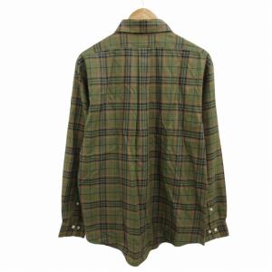 Brooks Brothers ボタンダウンシャツ チェック BD カジュアル 長袖 L 緑 グリーン