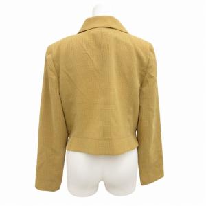 Chloe タグ付き ヴィンテージ ジャケット ブレザー ウール 2WAY チェック クロップド丈 42 XL ベージュ