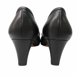 Salvatore Ferragamo 美品 パンプス ヒール ガンチーニ ポインテッドトゥ レザー 黒 ブラック 7 1