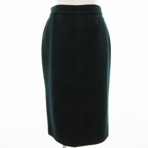 ヴィンテージ タイトスカート ウール ひざ丈 フランス製 38 M 緑 グリーン