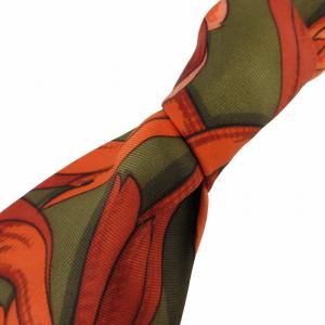 ヴィンテージ ネクタイ 総柄 タッセル 緑 グリーン オレンジ