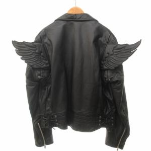 adidas ×JEREMY SCOTT 11AW JS WINGS LEATHER RIDERS JACKET