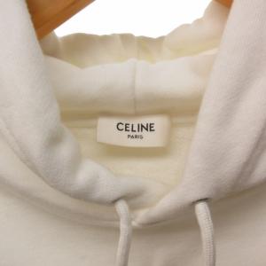 CELINE by Hedi Slimane 21SS スタッズロゴ パーカー プルオーバー 白