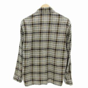 TOMORROWLAND 23SS マドラスチェック×ヘリンボーン シャツブルゾン ジャケット 長袖 S 茶 ブラウン 63-01-31-01306