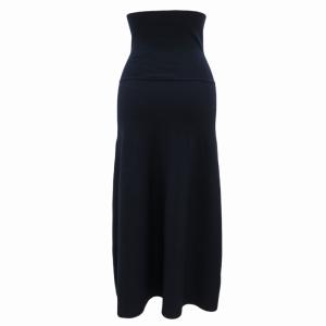 LEMAIRE ロングスカート ウール ニット ハイウエスト フレア XS 紺 ネイビー