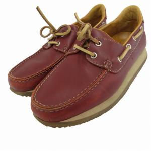 HERMES デッキシューズ スニーカー レザー 36.5 23cm 茶 ブラウン