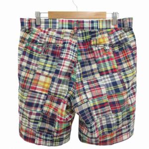 POLO RALPH LAUREN ポニー刺繍 ショートパンツ ハーフパンツ マドラスチェック パッチワーク CLASSIC FIT 32 L マルチカラー IBO55