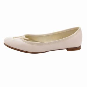 Repetto バレエシューズ フラットシューズ リボン 361/2 23.0cm 白 ホワイト