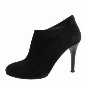 JIMMY CHOO ブーティ シューズ ヒール スエード 36.5 23.5cm 黒 ブラック