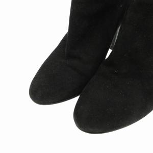JIMMY CHOO ブーティ シューズ ヒール スエード 36.5 23.5cm 黒 ブラック