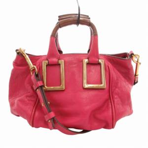Chloe エテル　ブラウンレザーバッグ クロエテス ブラウン ゴールド金具 レディース レザー