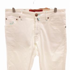 JACOB COHEN デニムパンツ ジーンズ チノ スリムストレッチ 刺繍 32 L 白 ホワイト