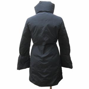 MONCLER 17AW アリュー ALNUS ロング ダウンコート ジャケット スタンドカラー ダブルジップ 紺 ネイビー 0 約S 1009