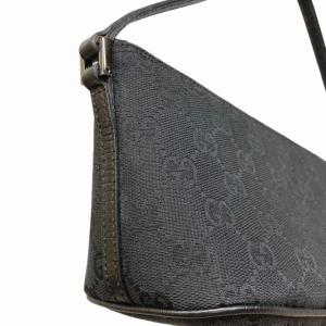 GUCCI 07198 GGキャンバス ワンハンドル バッグ ブラック