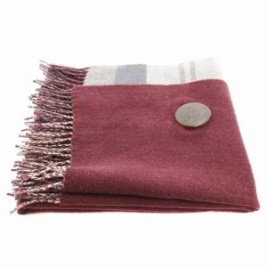 Vivienne Westwood マフラー 大判 厚手 リバーシブル オーブロゴ チェック ライセンス レッド系