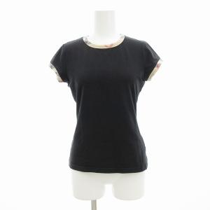 Tシャツ カットソー 半袖 ノバチェック S 黒 ブラック