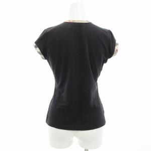 BURBERRY LONDON Tシャツ カットソー 半袖 ノバチェック S 黒 ブラック