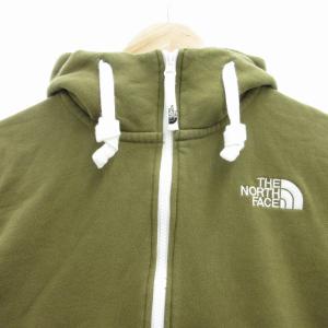 THE NORTH FACE リアビューフルジップフーディ Rearview FullZip Hoodie パーカー ロゴ XS カーキ NT62130