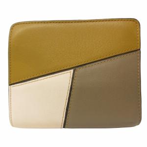 LOEWE パズル コンパクトジップウォレット アナグラム カーキ系
